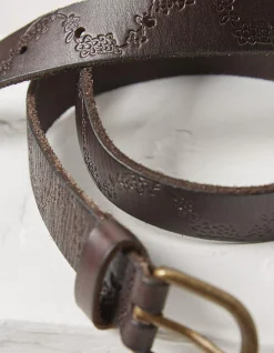 Women FatFace View All|Floral Embossed Leather Belt