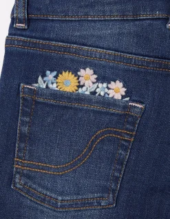 Girls FatFace View All|Floral Embroidered Denim Shorts