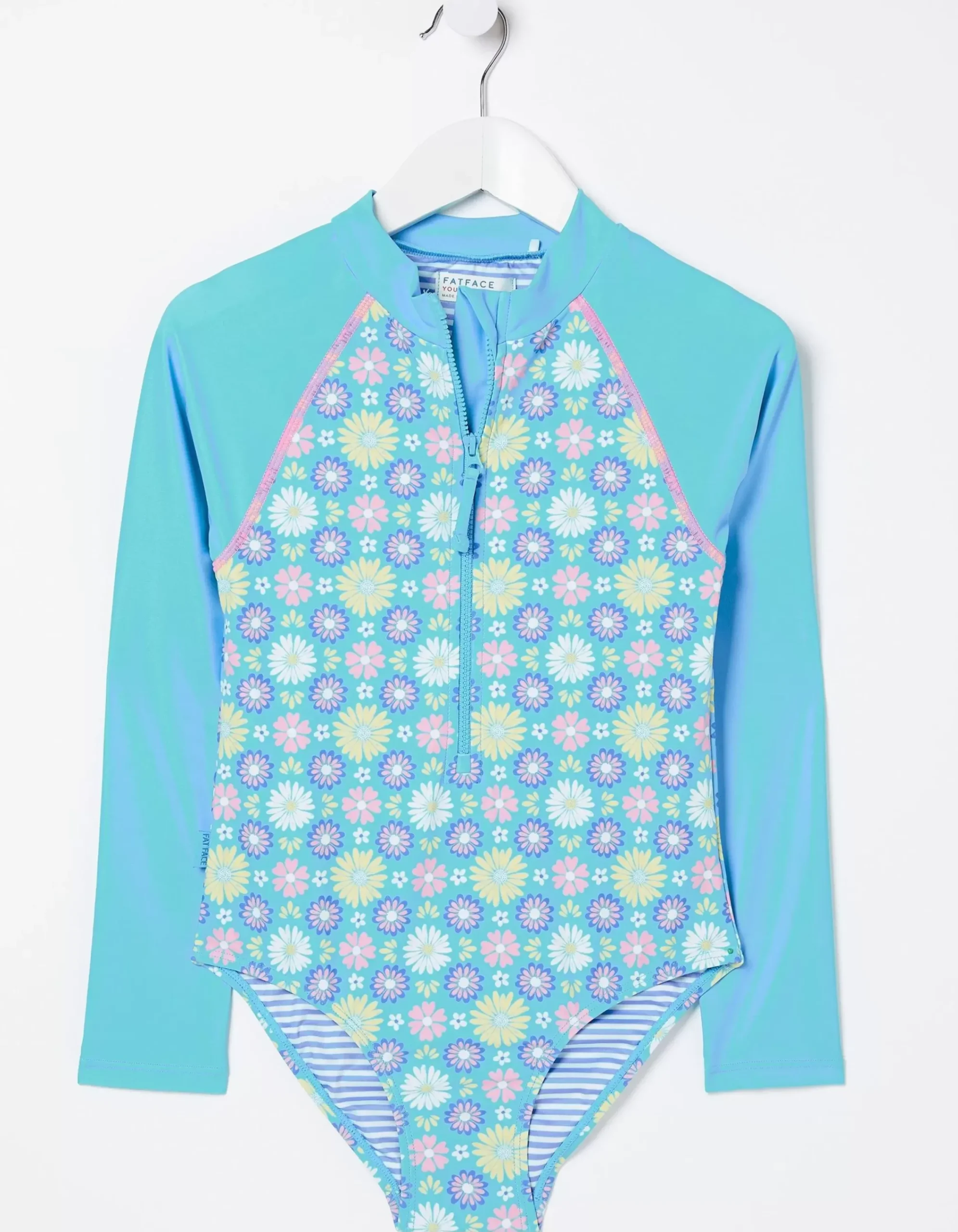 Girls FatFace View All|Floral Long Sleeve Swimsuit