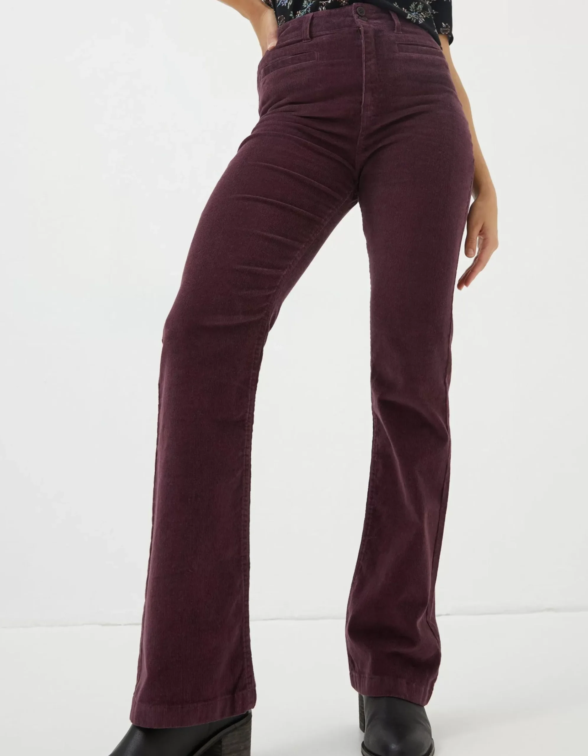 Women FatFace Trousers & Leggings|Fly Flare Corduroy Trousers