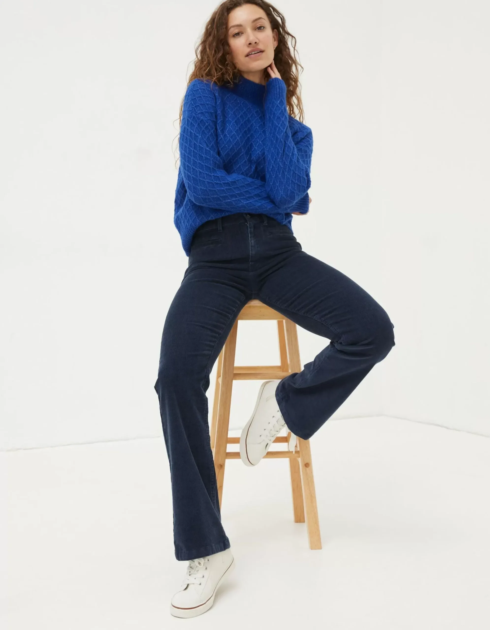 Women FatFace Trousers & Leggings|Fly Flare Corduroy Trousers