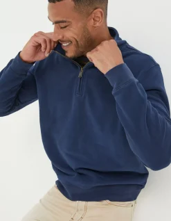 Men FatFace View All|Fowey Half Neck Sweatshirt