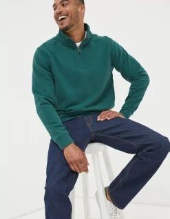 Men FatFace Sweatshirts & Hoodies|Fowey Half Neck Sweatshirt