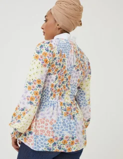 Women FatFace Shirts & Blouses|Fran Meadow Patch Shirred Top
