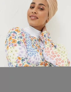 Women FatFace Shirts & Blouses|Fran Meadow Patch Shirred Top