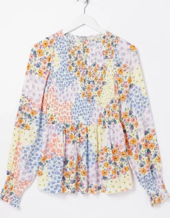 Women FatFace Shirts & Blouses|Fran Meadow Patch Shirred Top