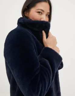Women FatFace Coats & Jackets|Freya Faux Fur Long Coat