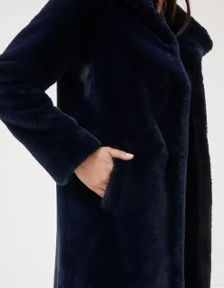 Women FatFace Coats & Jackets|Freya Faux Fur Long Coat
