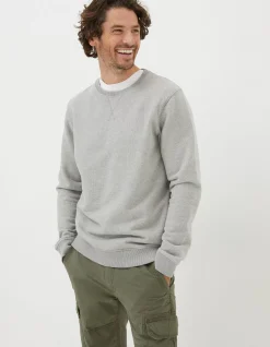 Men FatFace View All|Frome Textured Crew Neck Sweatshirt