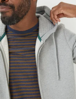 Men FatFace View All|Frome Textured Zip-Up Hoodie