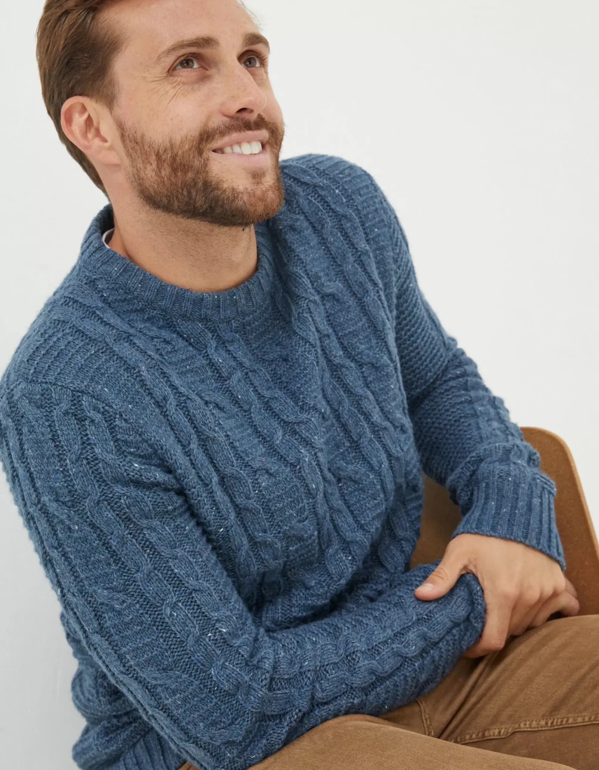 Men FatFace View All|Funtley Cable Crew Jumper