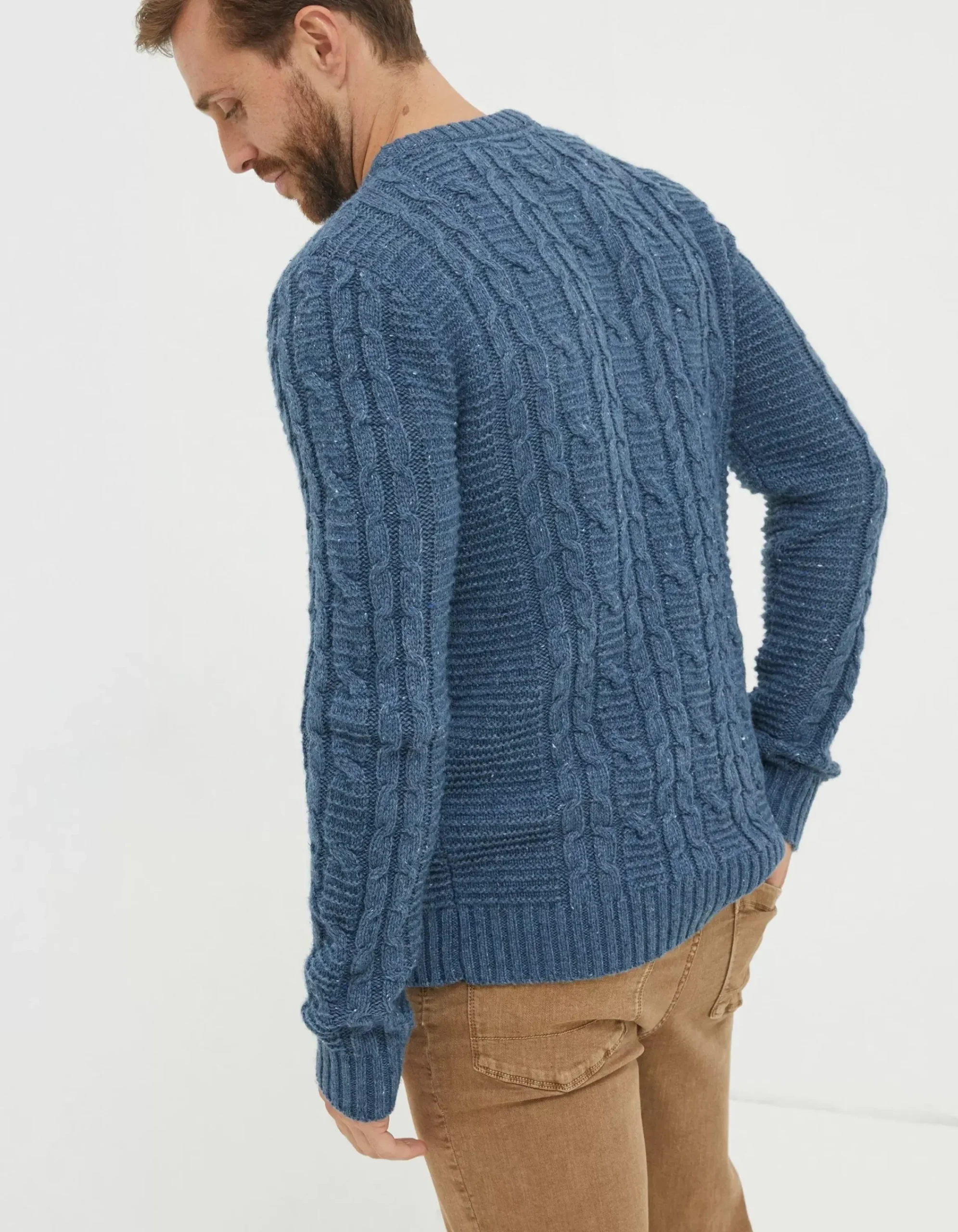 Men FatFace View All|Funtley Cable Crew Jumper