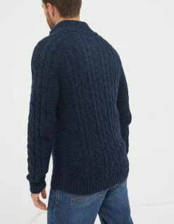 Men FatFace View All|Funtley Cable Half Neck Jumper
