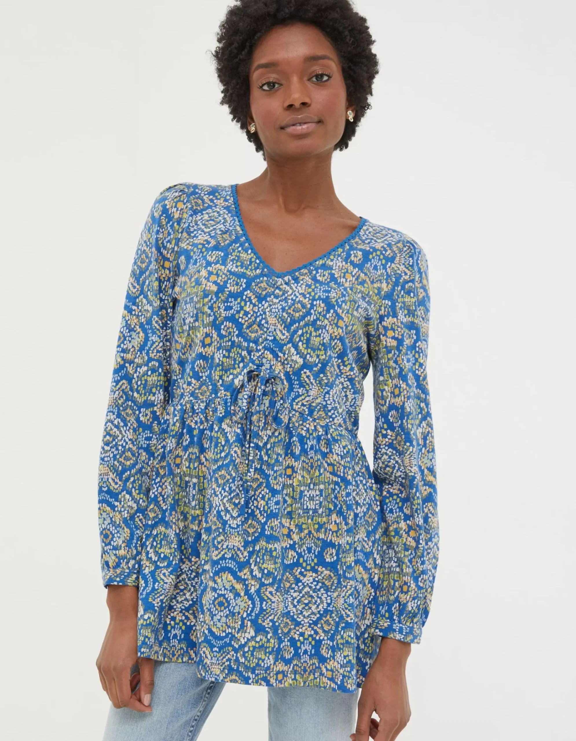 Women FatFace View All|Gina Aztec Texture Tunic
