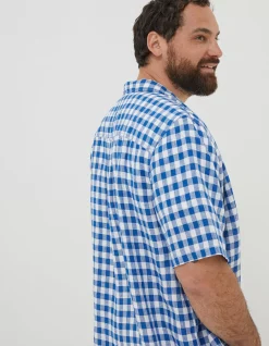 Men FatFace Shirts|Gingham Linen Shirt