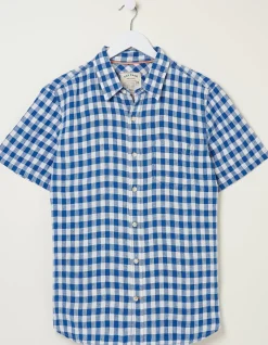 Men FatFace Shirts|Gingham Linen Shirt