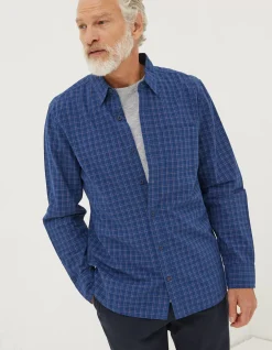 Men FatFace View All|Grays Grid Check Shirt