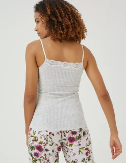 Women FatFace View All|Grey Lace V-Neck Vest