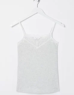 Women FatFace View All|Grey Lace V-Neck Vest