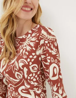 Women FatFace Dresses|Haldon Watercolour Midi Dress