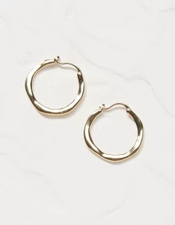 Women FatFace Jewellery|Hammered Hoops