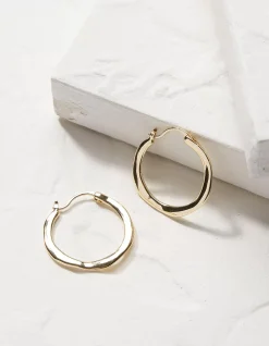 Women FatFace Jewellery|Hammered Hoops