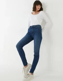 Women FatFace Jeans & Dungarees|Harlow High Waist Stretch Skinny Jeans
