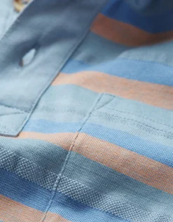 Men FatFace T-Shirts|Harlyn Textured Stripe Polo