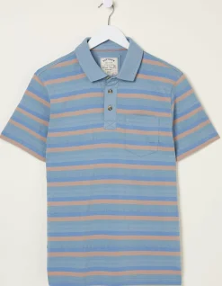 Men FatFace T-Shirts|Harlyn Textured Stripe Polo