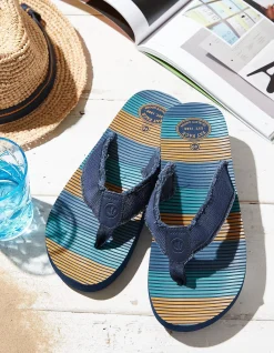 Men FatFace View All|Harris Stripe Flip Flops
