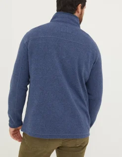 Men FatFace Sweatshirts & Hoodies|Haxby Fleece Half Neck Sweatshirt