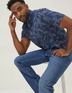 Men FatFace Shirts|Hibiscus Print Shirt