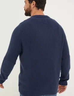 Men FatFace Knitwear|Hinton Crew Neck Jumper