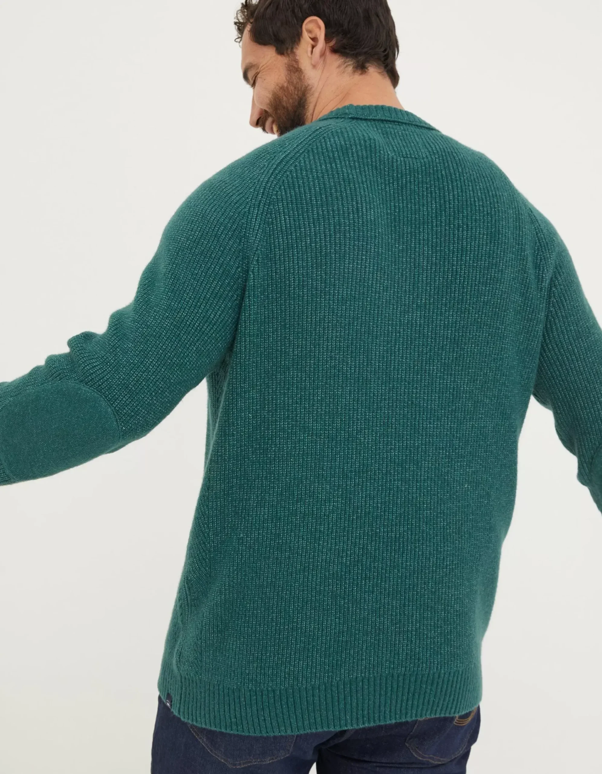 Men FatFace Knitwear|Hinton Crew Neck Jumper