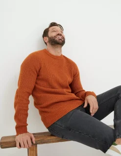 Men FatFace Knitwear|Hinton Crew Neck Jumper