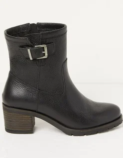 Women FatFace View All|Hollie Mid Heel Leather Boots