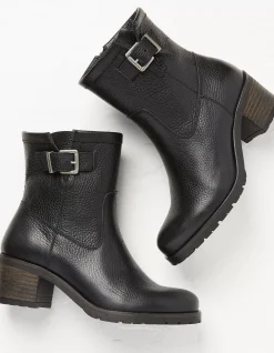 Women FatFace View All|Hollie Mid Heel Leather Boots