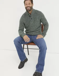Men FatFace View All|Hove Half Neck Jumper