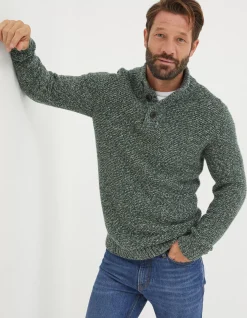 Men FatFace View All|Hove Half Neck Jumper