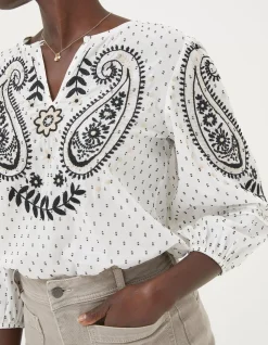 Women FatFace View All|Imogen Embroidered Blouse
