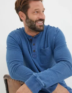 Men FatFace View All|Indigo Henley T-Shirt