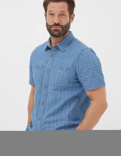 Men FatFace View All|Indigo Print Shirt