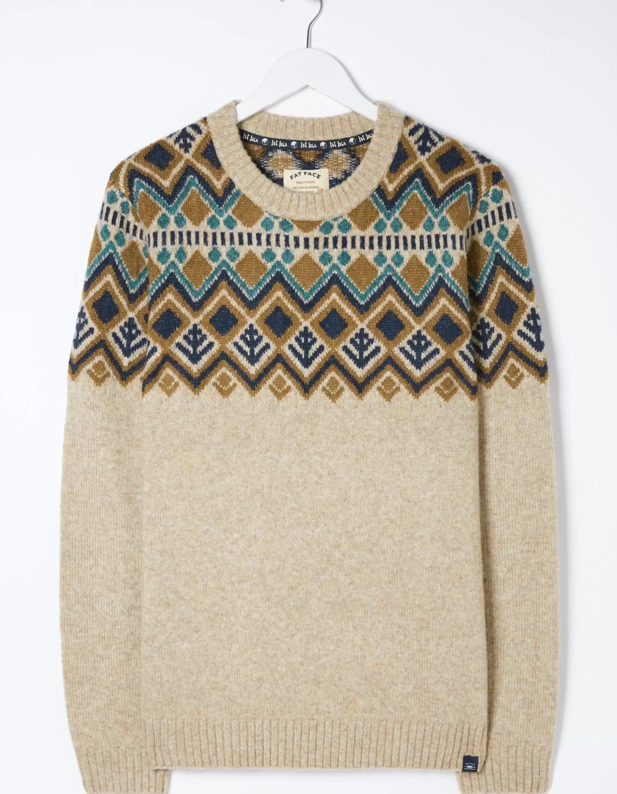 Men FatFace Knitwear|Ives Crew Jumper