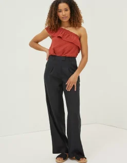 Women FatFace Trousers & Leggings|Ives Wide Leg Linen Trousers