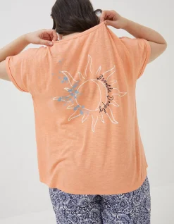 Women FatFace Tops & T-Shirts|Ivy Breathe Deeply Graphic T-Shirt
