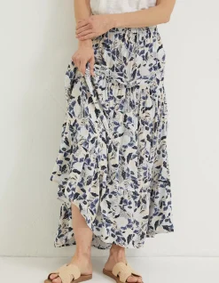 Women FatFace Skirts|Jayla Batik Flower Maxi Skirt