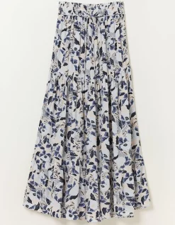 Women FatFace Skirts|Jayla Batik Flower Maxi Skirt