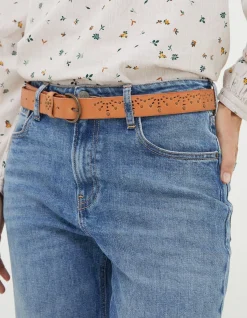 Women FatFace View All|Jean Geo Laser Cut Leather Belt