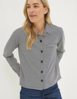 Women FatFace Tops & T-Shirts|Jess Stripe Jersey Shirt