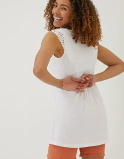 Women FatFace Tops & T-Shirts|Jessica Embroidered Tunic Top